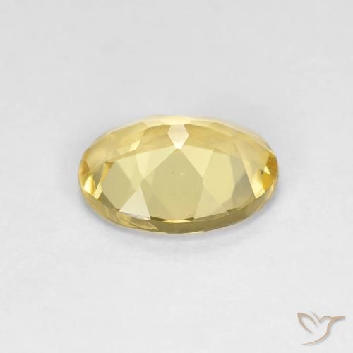Berilo Amarillo pálido natural de 1.53 ct, Ovalada, VS