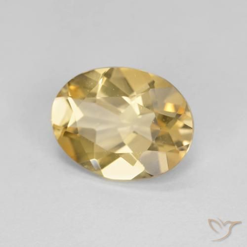Berilo Dorado natural de 1.58 ct, Ovalada, VS