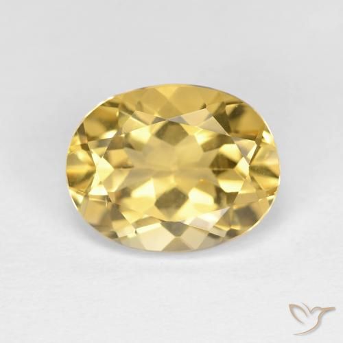 3.20ct Natural Dorado Berilo, Ovalada, VVS-VS
