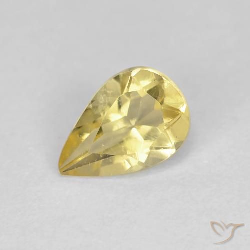0.61ct Natural Amarillo toscana Berilo, En forma de pera, VS