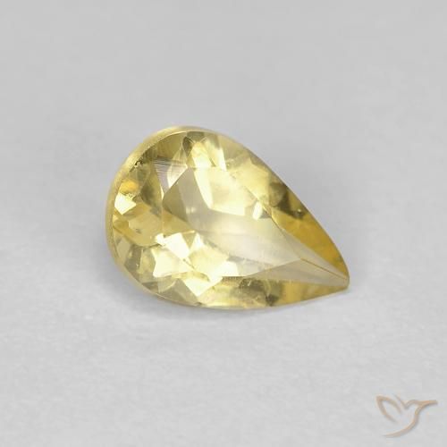 Berilo Amarillo toscana natural de 0.61 ct, En forma de pera, VS