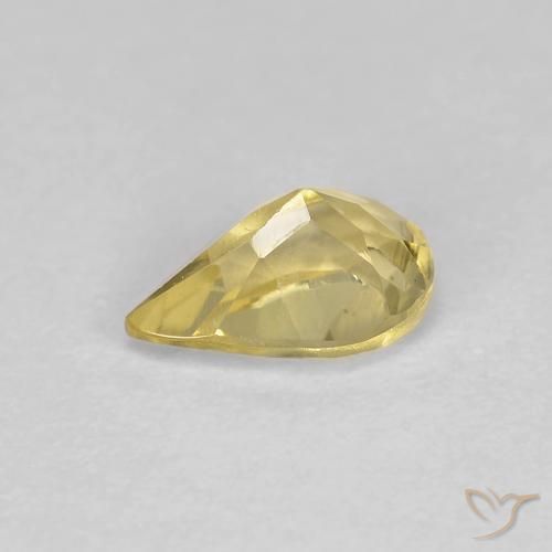 Berilo Amarillo toscana natural de 0.61 ct, En forma de pera, VS