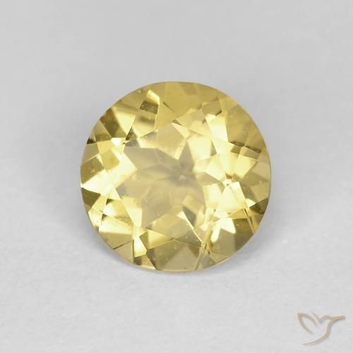 Berilo Amarillo toscana natural de 1.16 ct, Redondo, VS