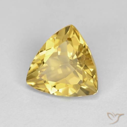 Berilo Dorado claro natural de 2.07 ct, Trillón, VVS-VS