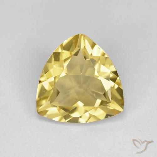 1.90ct Natural Dorado claro Berilo, Trillón, VVS-VS