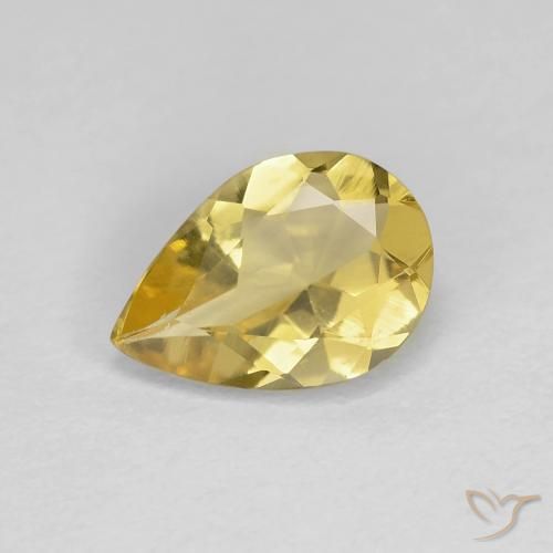 0.98ct Natural Amarillo claro Berilo, En forma de pera, VVS-VS