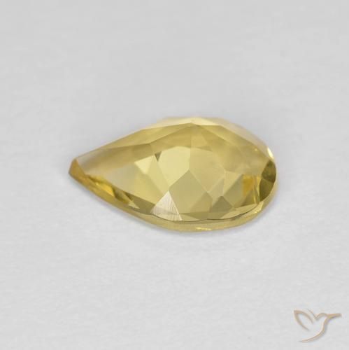 Berilo Amarillo claro natural de 0.98 ct, En forma de pera, VVS-VS