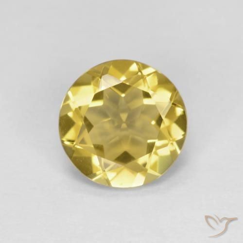 1.09ct Natural Amarillo-dorado claro Berilo, Redondo, VVS-VS