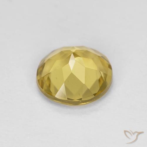 Berilo Amarillo-dorado claro natural de 1.09 ct, Redondo, VVS-VS