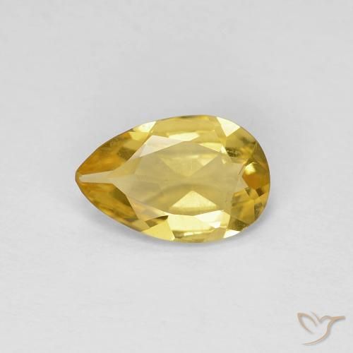 0.85ct Natural Amarillo-dorado claro Berilo, En forma de pera, VVS-VS
