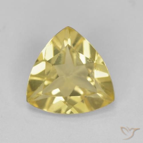 1.25ct Natural Amarillo terroso Berilo, Trillón, VVS-VS