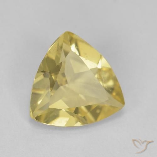 Berilo Amarillo terroso natural de 1.25 ct, Trillón, VVS-VS