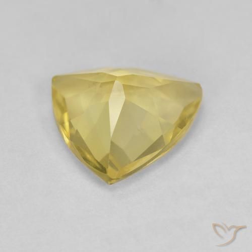 Berilo Amarillo terroso natural de 1.25 ct, Trillón, VVS-VS