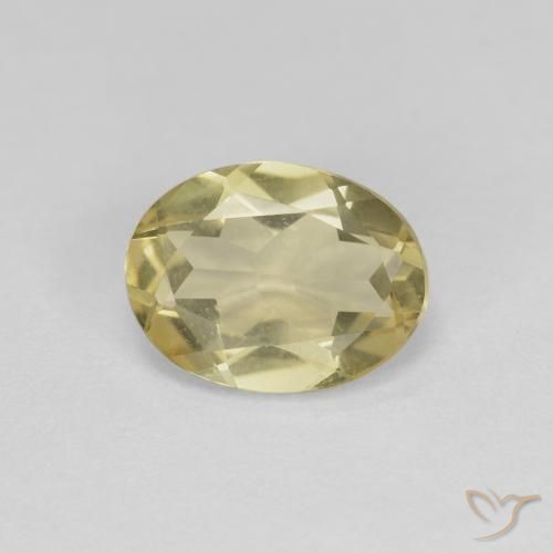1.59ct Natural Amarillo medio Berilo, Ovalada, VS