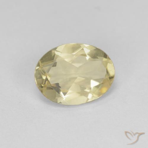 Berilo Amarillo medio natural de 1.59 ct, Ovalada, VS