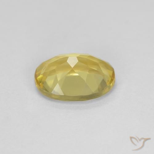 Berilo Amarillo medio natural de 1.58 ct, Ovalada, VVS