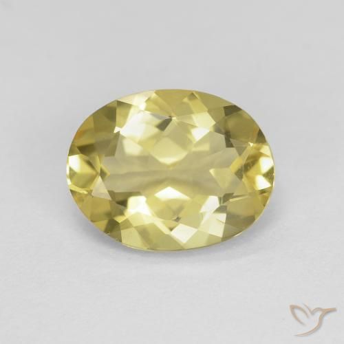 2.04ct Natural Amarillo amarronado Berilo, Ovalada, VVS