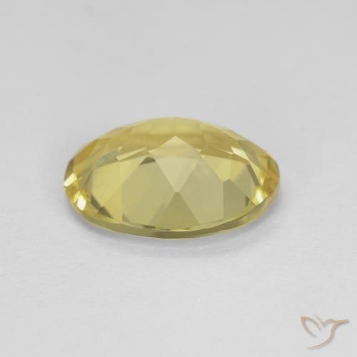 Berilo Amarillo amarronado natural de 2.04 ct, Ovalada, VVS