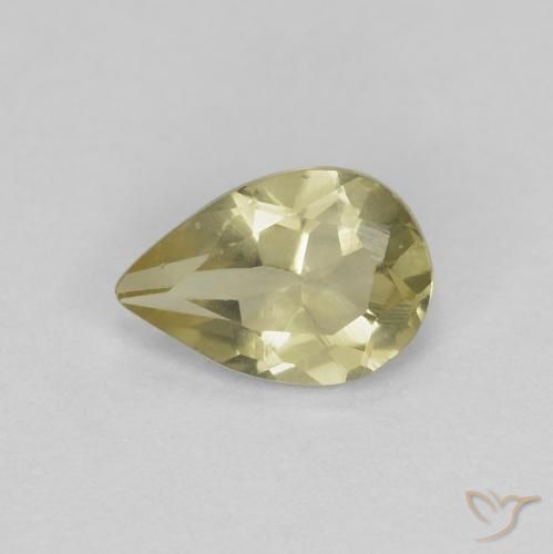 0.48ct Natural Amarillo medio Berilo, En forma de pera, VS