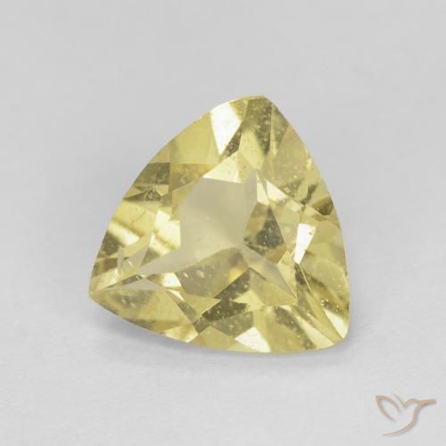 Berilo Amarillo dijón muy claro natural de 1.25 ct, Trillón, VS