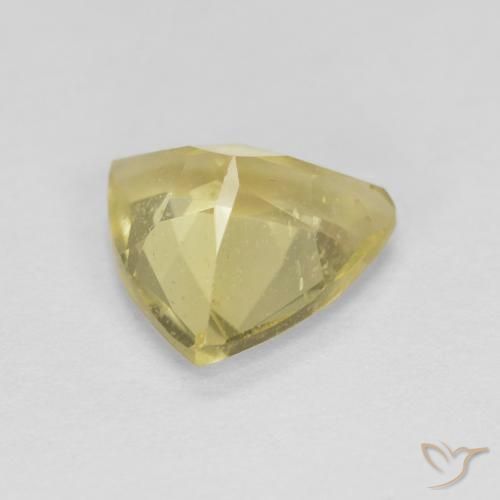 Berilo Amarillo dijón muy claro natural de 1.25 ct, Trillón, VS