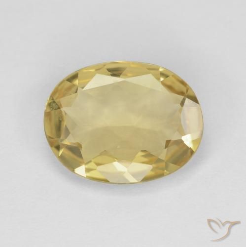 2.16ct Natural Amarillo medio Berilo, Ovalada, VVS