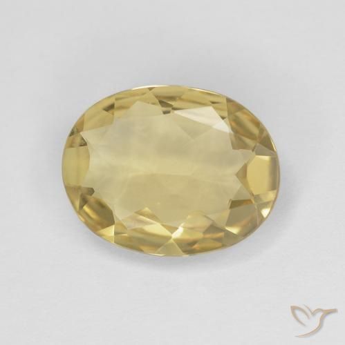 Berilo Amarillo medio natural de 2.16 ct, Ovalada, VVS