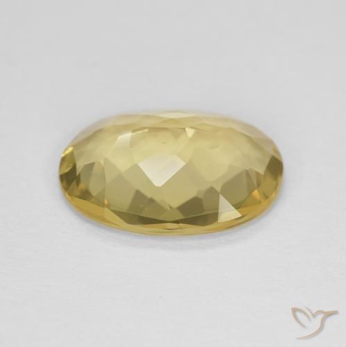 Berilo Amarillo medio natural de 2.16 ct, Ovalada, VVS