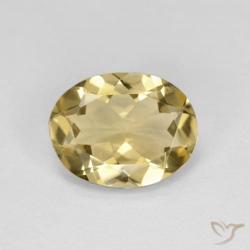 2.59ct Natural Dorado claro Berilo, Ovalada, VVS