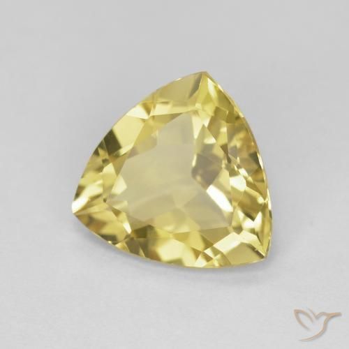 Berilo Amarillo medio natural de 1.77 ct, Trillón, VVS
