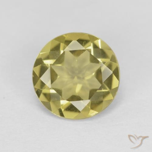 1.19ct Natural Amarillo medio Berilo, Redondo, VVS
