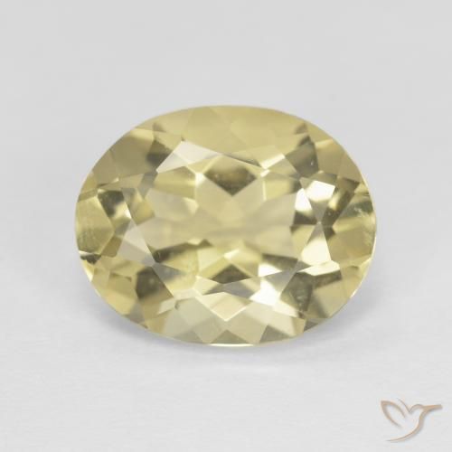 3.27ct Natural Amarillo dijón Berilo, Ovalada, VVS