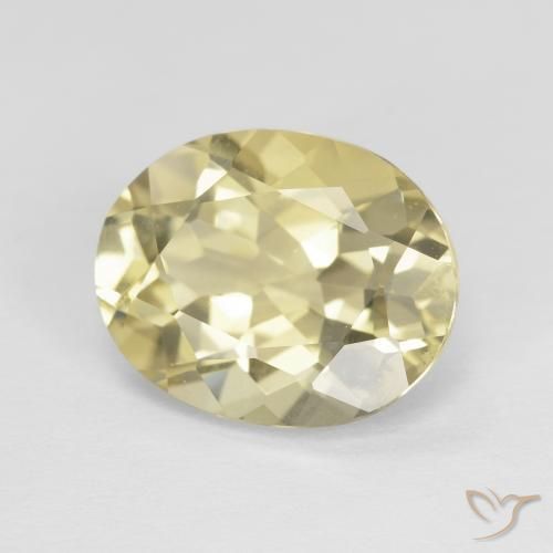 Berilo Amarillo dijón natural de 3.27 ct, Ovalada, VVS