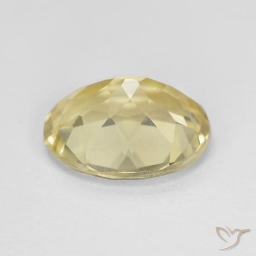Berilo Amarillo dijón natural de 3.27 ct, Ovalada, VVS