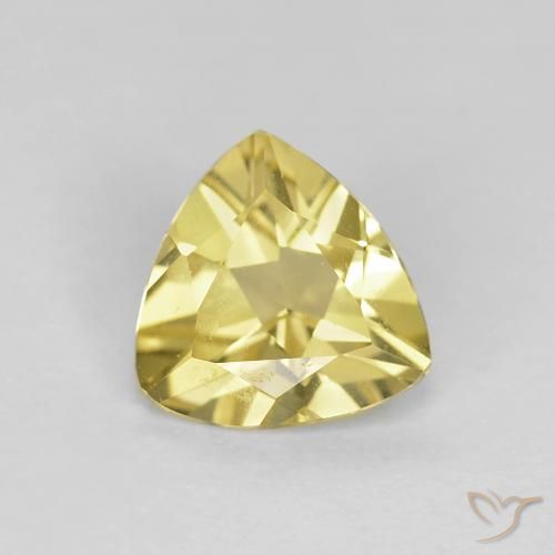 0.98ct Natural Amarillo terroso Berilo, Trillón, VS