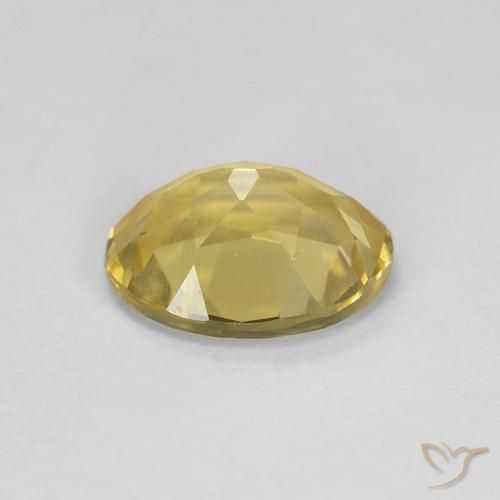 Berilo Amarillo dijón natural de 1.74 ct, Ovalada, VS