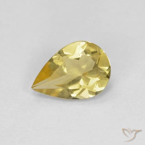 0.52ct Natural Amarillo dijón Berilo, En forma de pera, VS