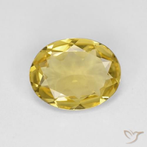 2.47ct Natural Amarillo dijón Berilo, Ovalada, VVS