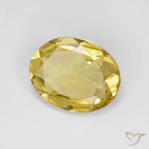 Berilo Amarillo dijón natural de 2.47 ct, Ovalada, VVS