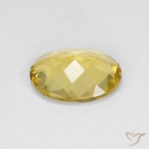 Berilo Amarillo dijón natural de 2.47 ct, Ovalada, VVS