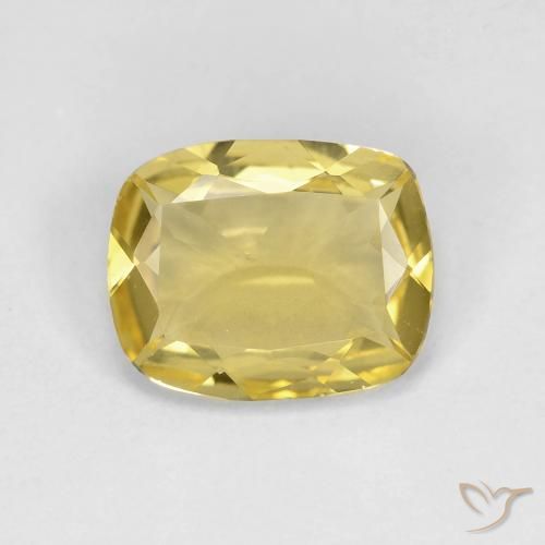 1.49ct Natural Amarillo claro Berilo, Forma Cojín, VVS