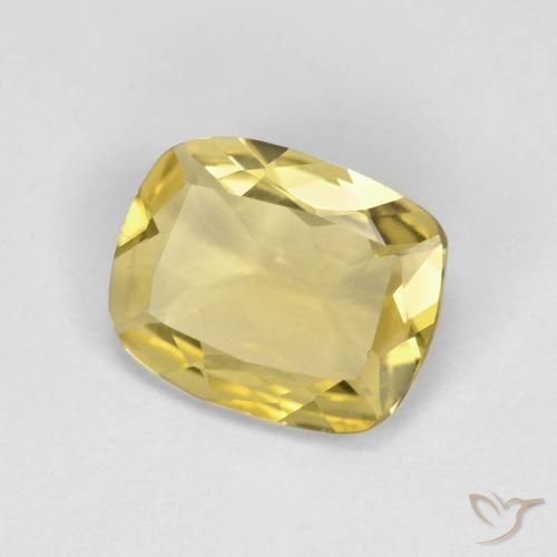 Berilo Amarillo claro natural de 1.49 ct, Forma Cojín, VVS