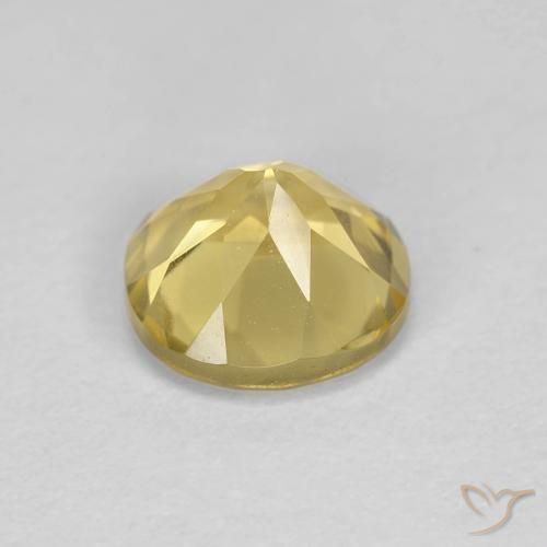 Berilo Amarillo-dorado claro natural de 1.31 ct, Redondo, VVS