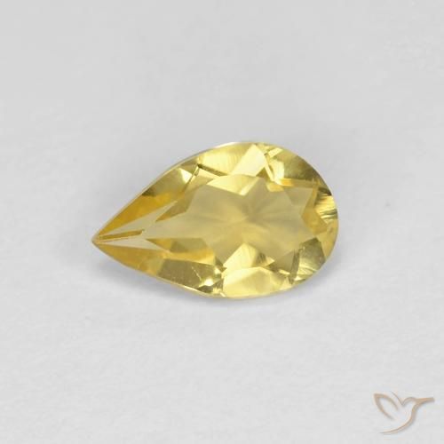 0.69ct Natural Dorado claro Berilo, En forma de pera, VVS