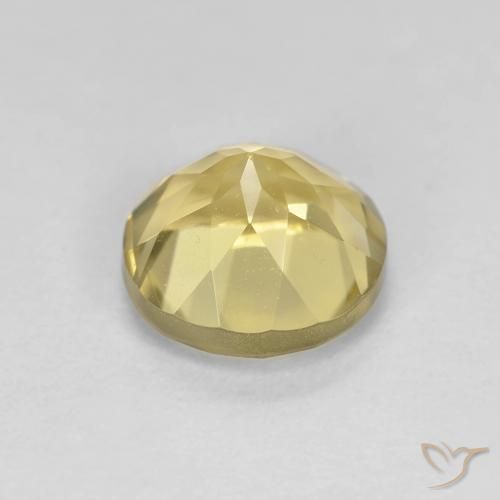 Berilo Amarillo-dorado claro natural de 1.46 ct, Redondo, VVS