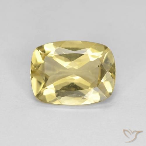 1.59ct Natural Amarillo dijón muy claro Berilo, Forma Cojín, VVS