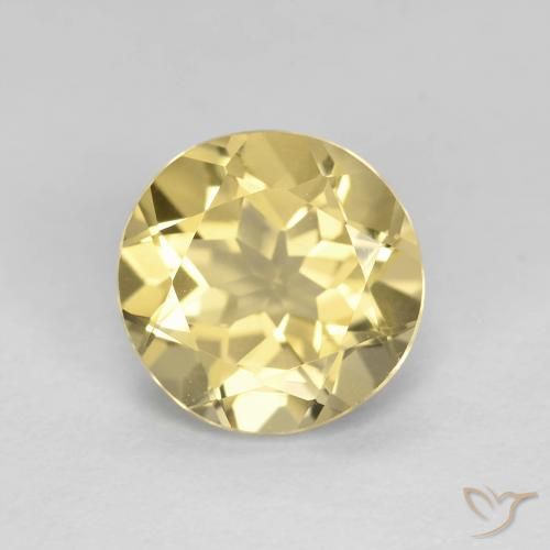 1.93ct Natural Dorado claro Berilo, Redondo, VVS