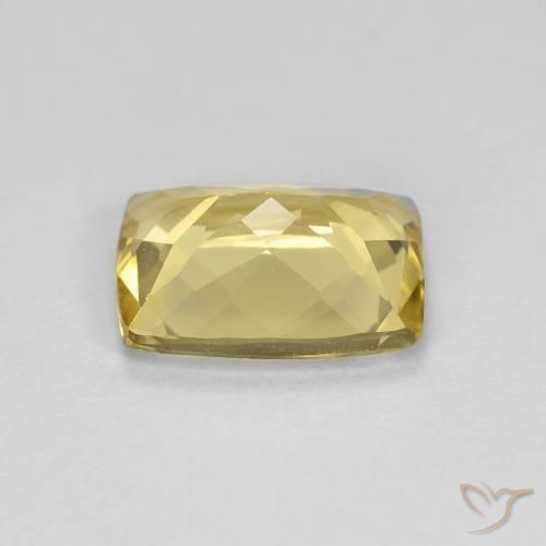 Berilo Amarillo-dorado claro natural de 1.84 ct, Forma Cojín, VVS