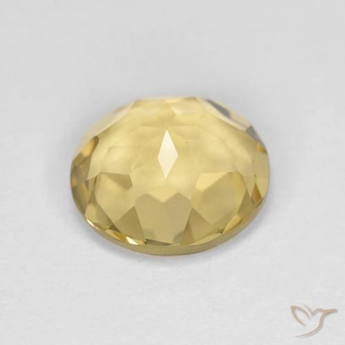 Berilo Amarillo-dorado claro natural de 2.35 ct, Redondo, VVS