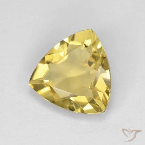 Berilo Dorado claro natural de 1.72 ct, Trillón, VVS